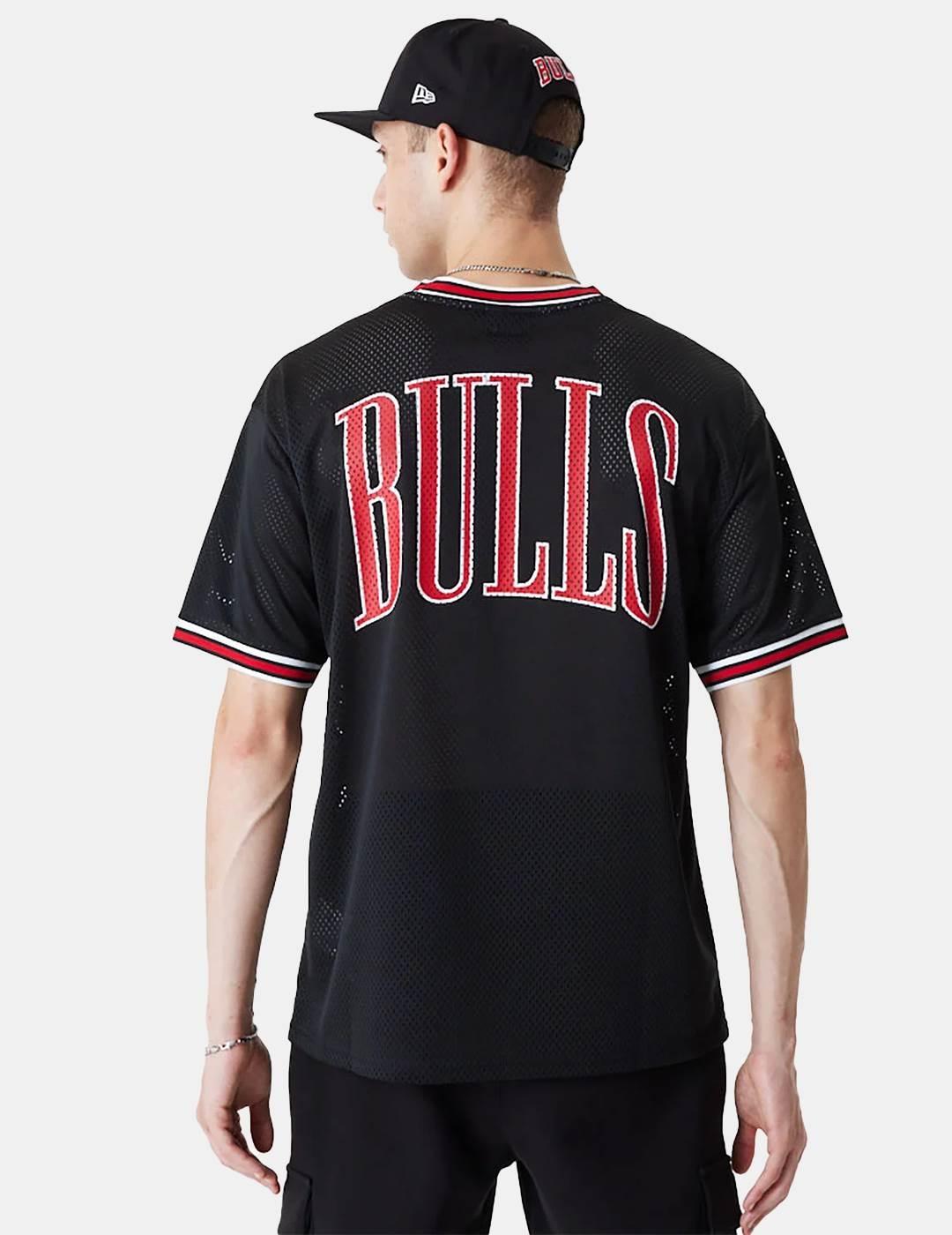 Camiseta New Era NBA Bulls Mesh Negro