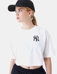 Camiseta New Era Mlb Yankees Crop Blanco