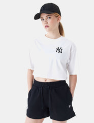 Camiseta New Era Mlb Yankees Crop Blanco