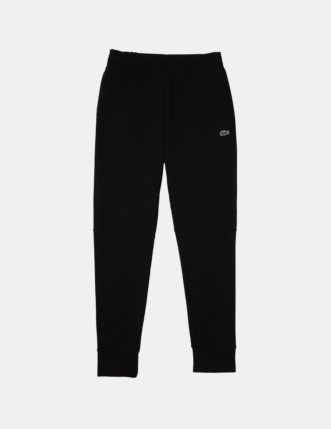 Pantalones De Algodón Lacoste Negro Liso Para Hombre