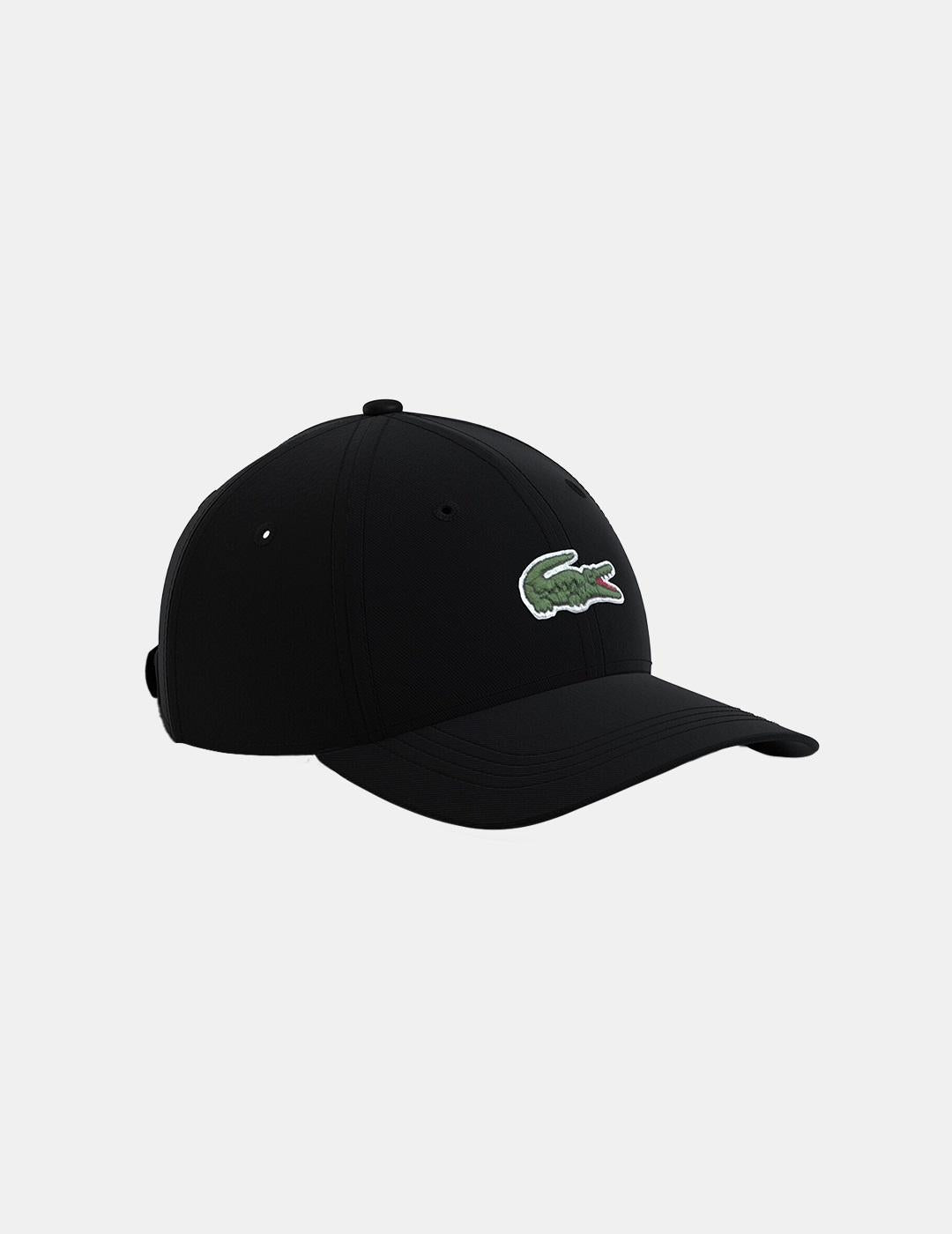 Gorra Lacoste Logo Oversized Algodón Negro Hombre