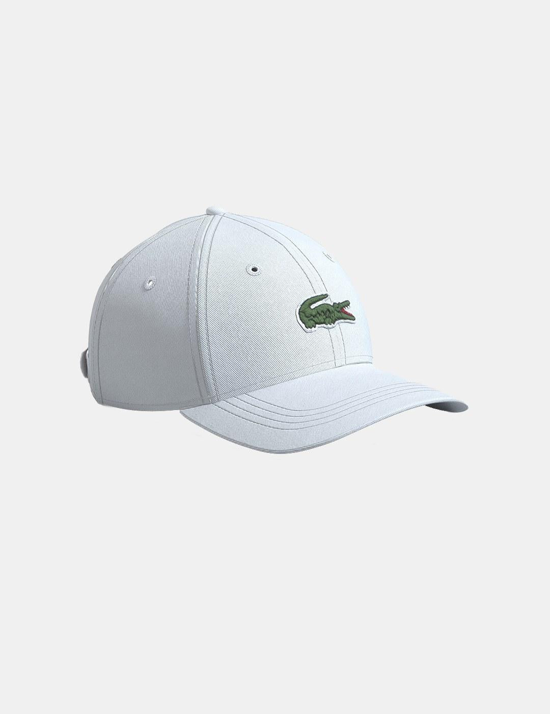 Gorra Lacoste Logo Oversized Ajustable Blanco Hombre