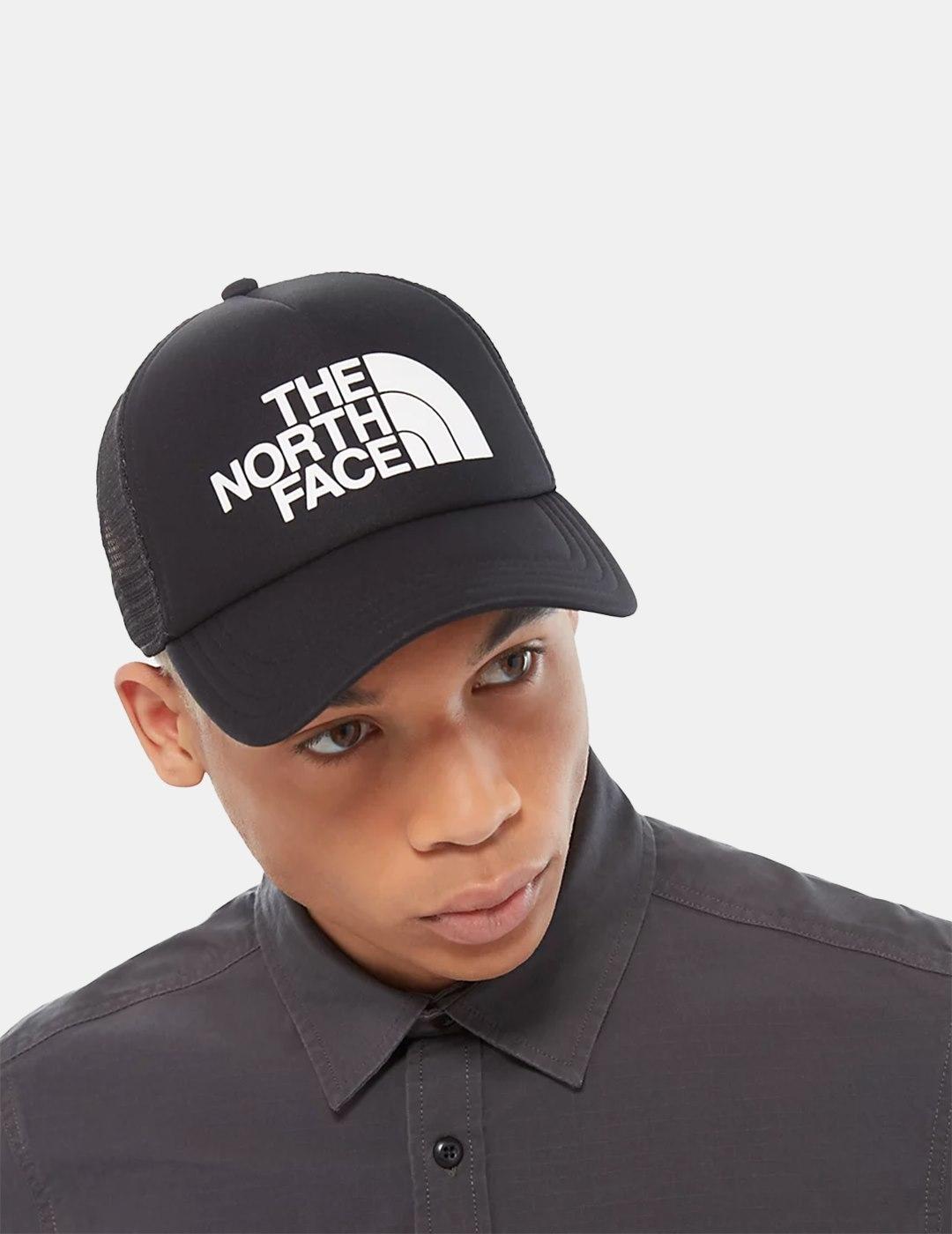 Gorra North Face Logo Trucker Negro Ajustable Hombre