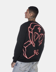 Sudadera Butnot Logo Neon Negro Para Hombre