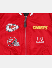 Chaqueta New Era Kansas City Chiefs x Alpha Industries Rojo