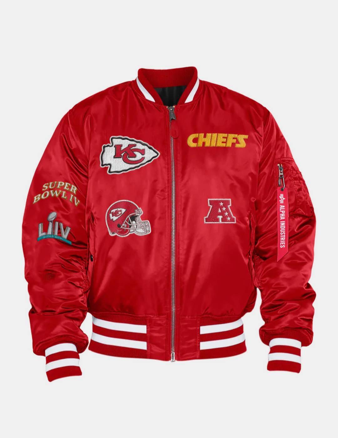 Chaqueta New Era Kansas City Chiefs x Alpha Industries Rojo