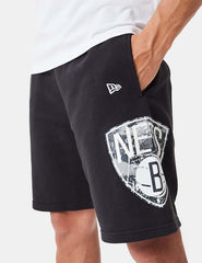 Bermudas New Era Team Logo Brooklyn Nets Negro