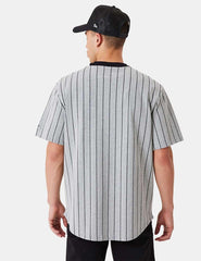 Camisa New Era Pinstripe Jersey Gris