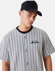 Camisa New Era Pinstripe Jersey Gris