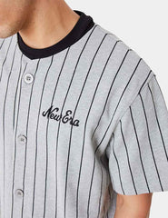 Camisa New Era Pinstripe Jersey Gris