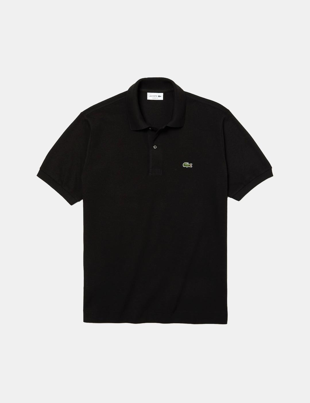 Polo Lacoste 1212 Liso Negro Para Hombre