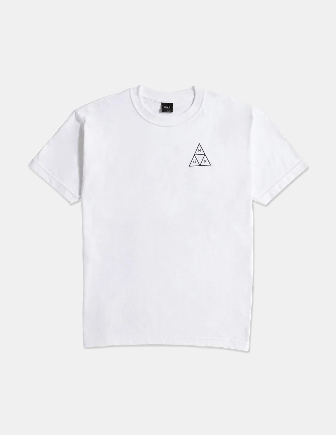 Camiseta Huf Set Triple Triangle Blanco