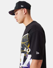 Camiseta New Era Large Team Logo Lakers Negro