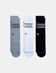 Calcetines Stance Basic 3Pack Blanco Gris Negro