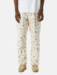 Pantalones Huf Utility Floral Cargo Beige