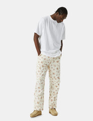 Pantalones Huf Utility Floral Cargo Beige