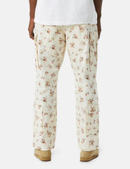 Pantalones Huf Utility Floral Cargo Beige