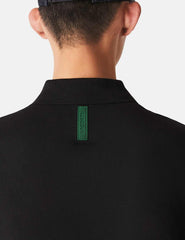 Polo Lacoste Para Hombre Negro Liso