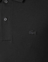 Polo Lacoste Para Hombre Negro Liso