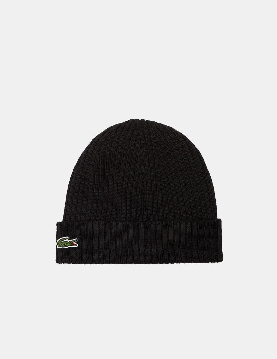 Gorro de Lana Lacoste Negro