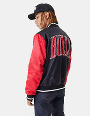 Chaqueta Bomber New Era NBA Chicago Bulls Negro