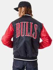 Chaqueta Bomber New Era NBA Chicago Bulls Negro