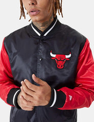 Chaqueta Bomber New Era NBA Chicago Bulls Negro