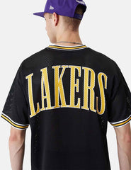 Camiseta New Era NBA Lakers Mesh Negro