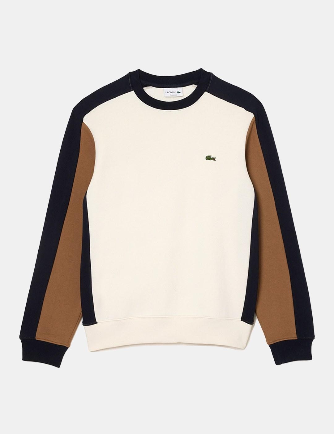 Sudadera Lacoste SH1299 Blanco Marrón