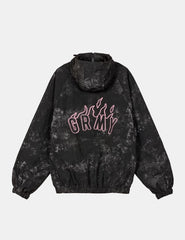 Chaqueta Grimey Melted Stone Tie Dye Vintage Negro