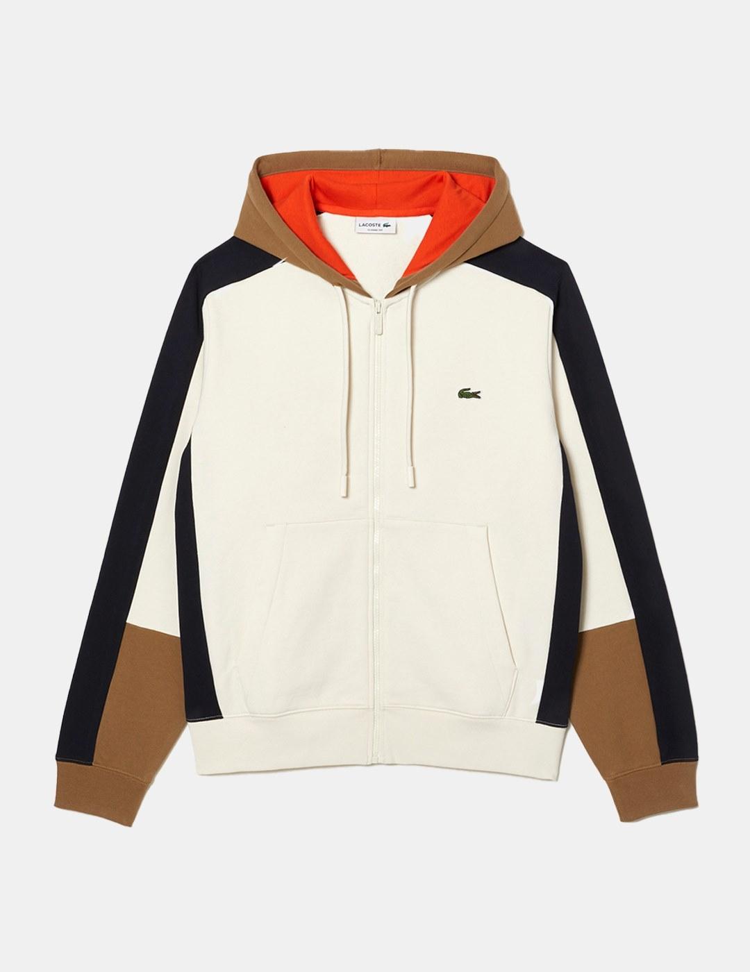 Sudadera Lacoste SH1301 Blanco Marrón