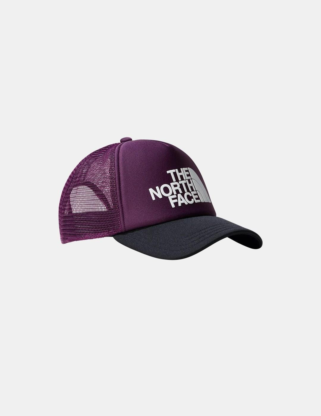 Gorra The North Face Logo Trucker Morado Negro