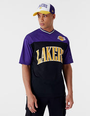 Camiseta New Era NBA Lakers Mesh Oversize Arch Gr