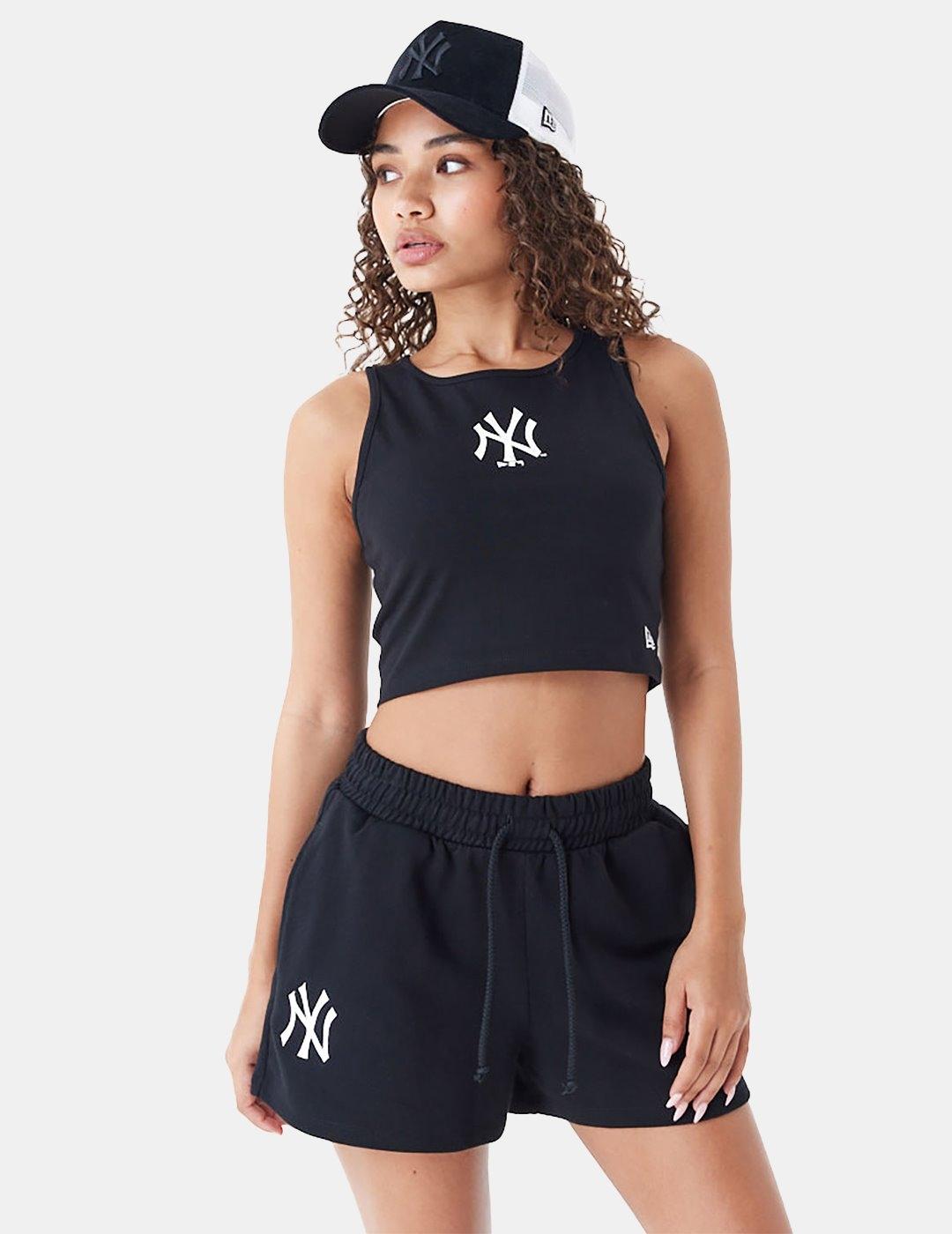 Camiseta New Era Mlb Yankees Crop Negro