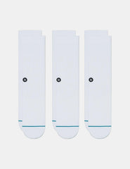 Calcetines Stance Icon 3Pack Blanco