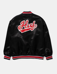 Chaqueta HUF Pop Fly Satin Baseball Negro