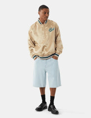 Chaqueta HUF Pop Fly Satin Baseball Beige