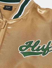 Chaqueta HUF Pop Fly Satin Baseball Beige