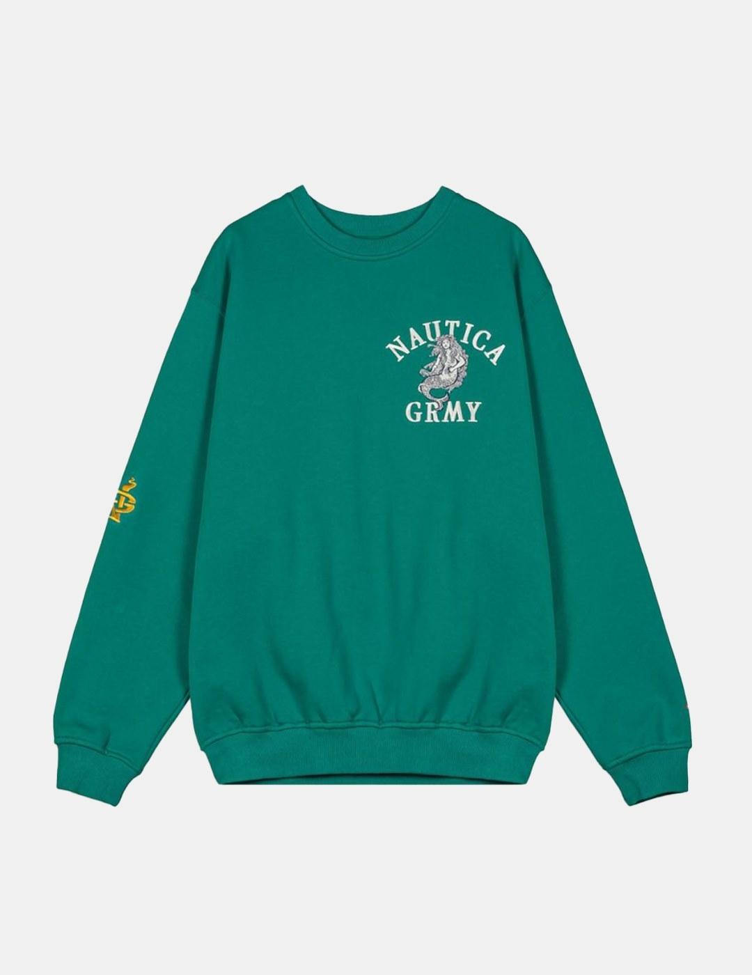 Sudadera Grimey x Nautica Mighty Harmonist Verde