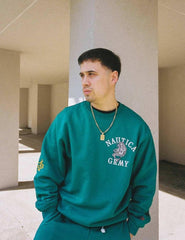 Sudadera Grimey x Nautica Mighty Harmonist Verde