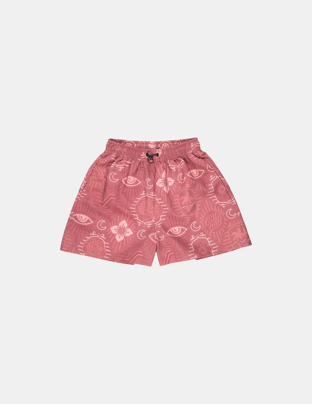 Shorts Santa Cruz Venice Patchwork Rosa